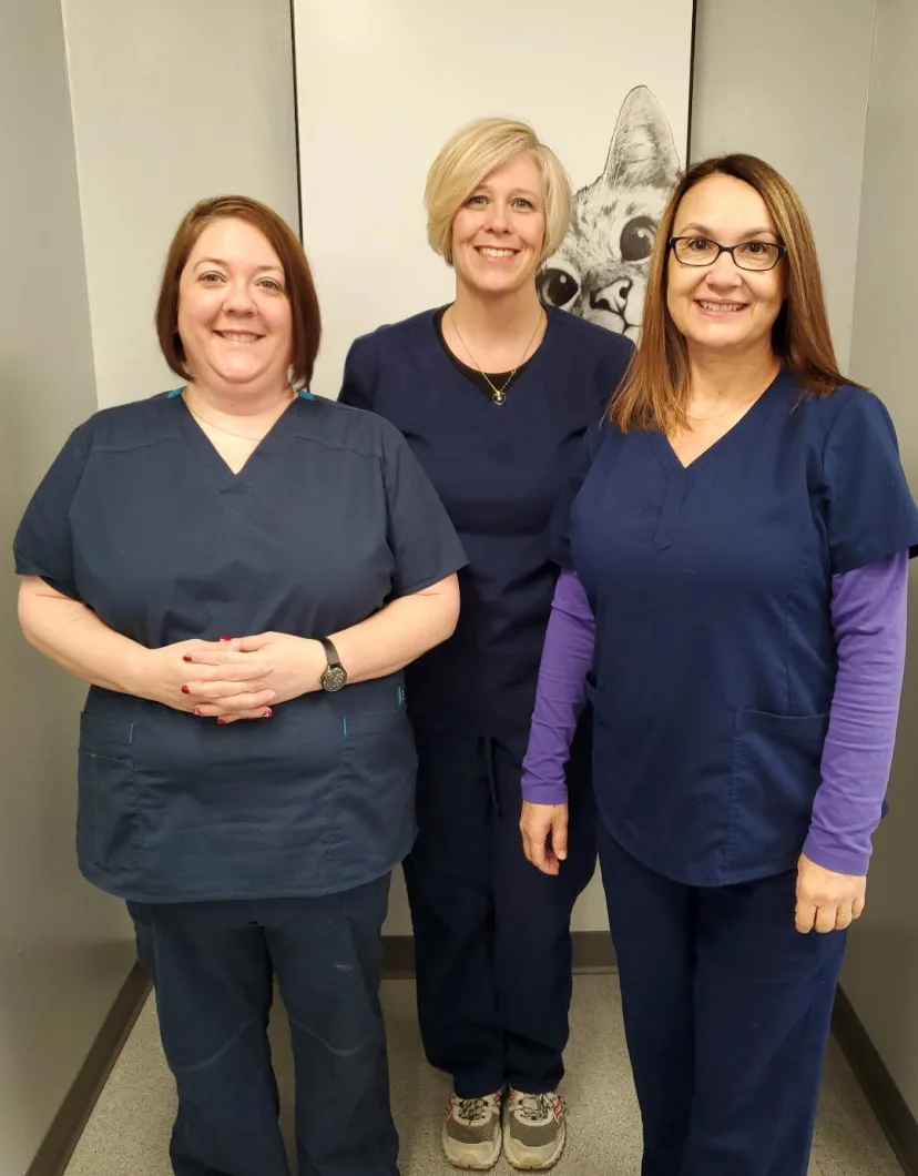 Rhonda Leffew, Rhonda Helms & Michelle Finchum, staff at Appalachian Veterinary Hospital